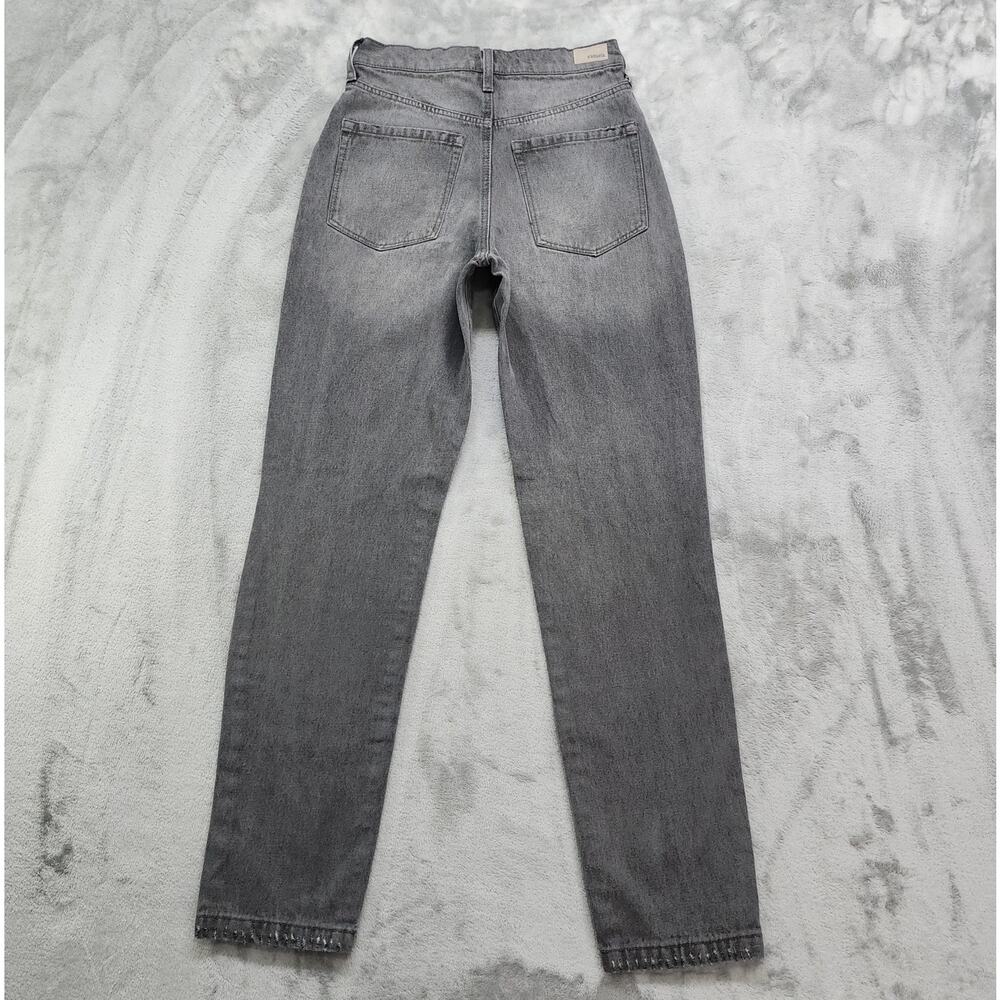 RSQ Jeans Womens Size 25 Gray 90s‎ Jean High Rise Tapered Leg Distressed Relaxed - Picture 3 of 13
